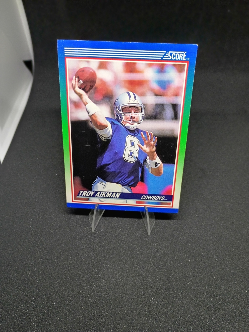 1990 Score Troy Aikman #21 Dallas Cowboys HOF 2nd Year - Near Mint/Excellent